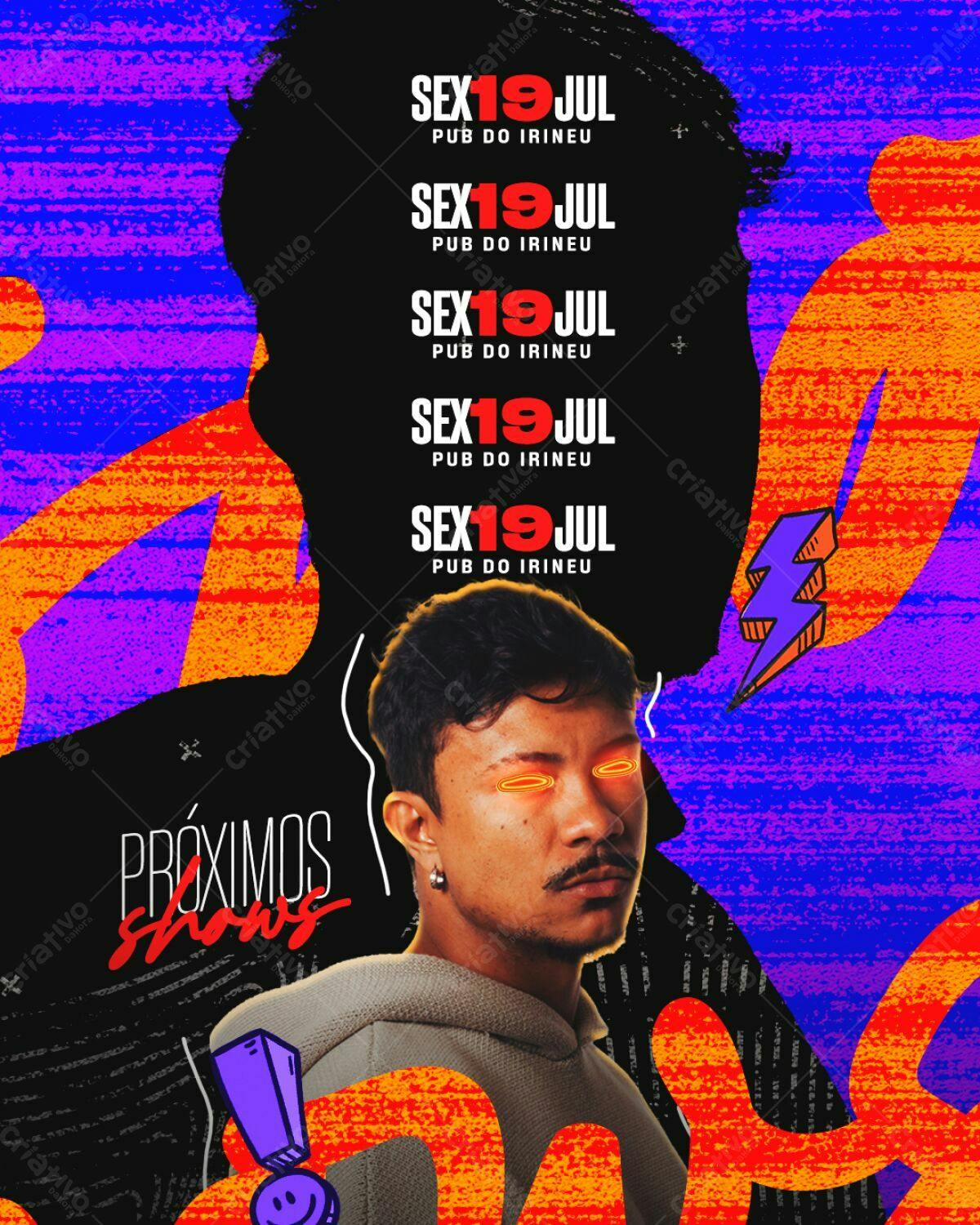 Flyer para Show Musical PSD Editável