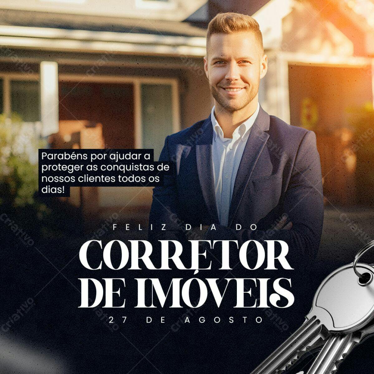 Postagem Dia do Corretor de Imóveis PSD Editável