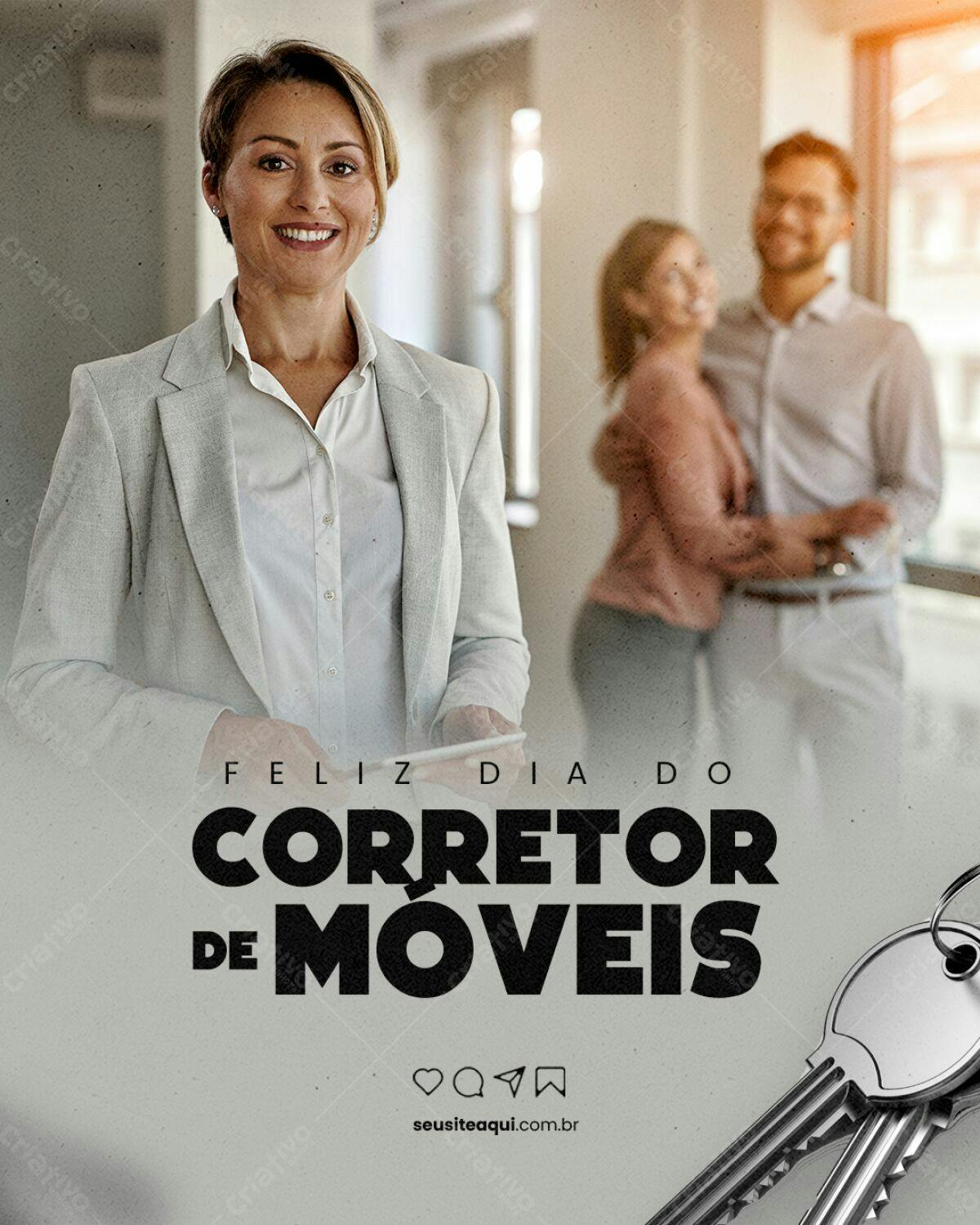 Postagem Dia do Corretor de Imóveis PSD Editável