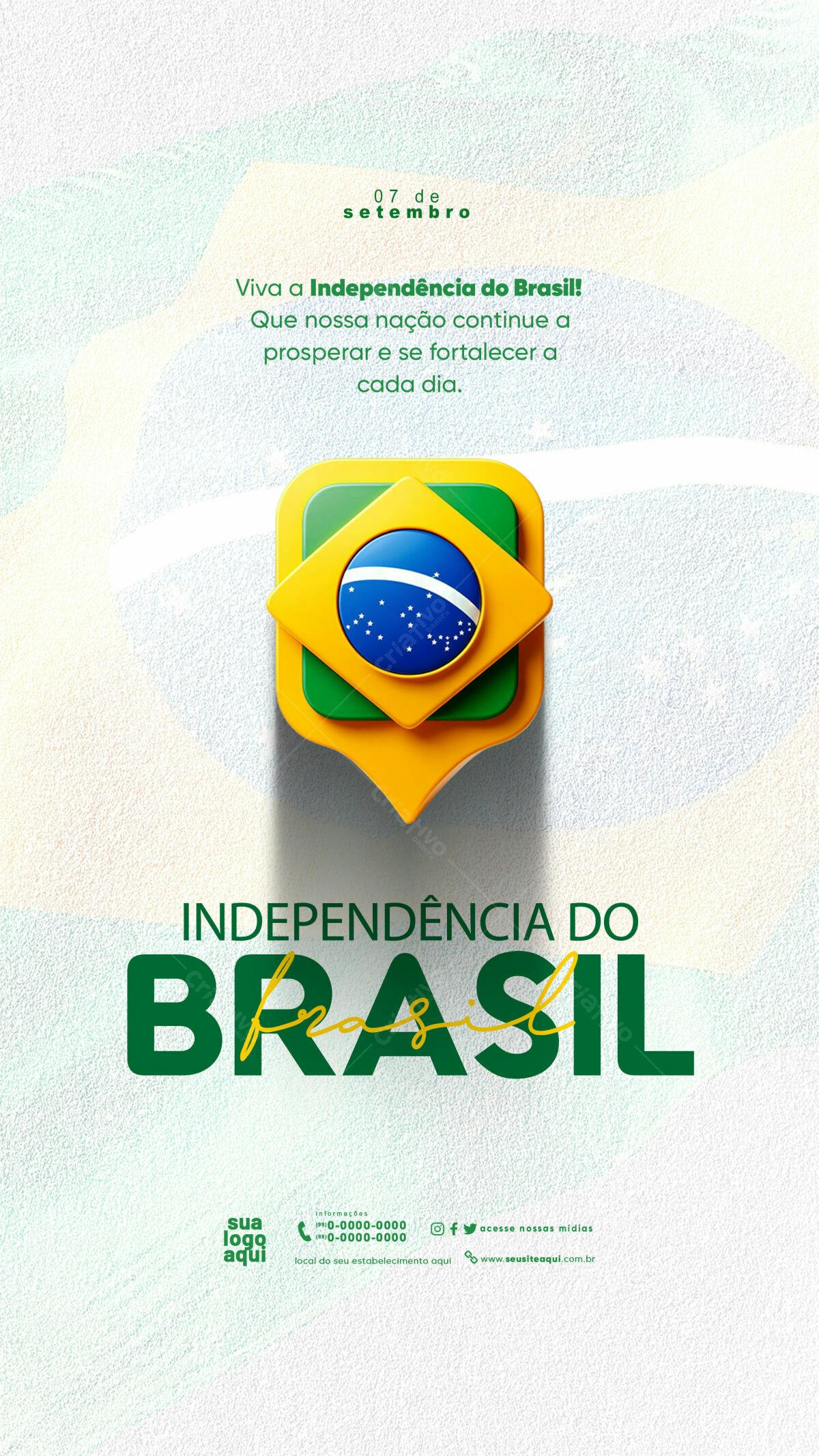 Flyer Independência do Brasil PSD Editável