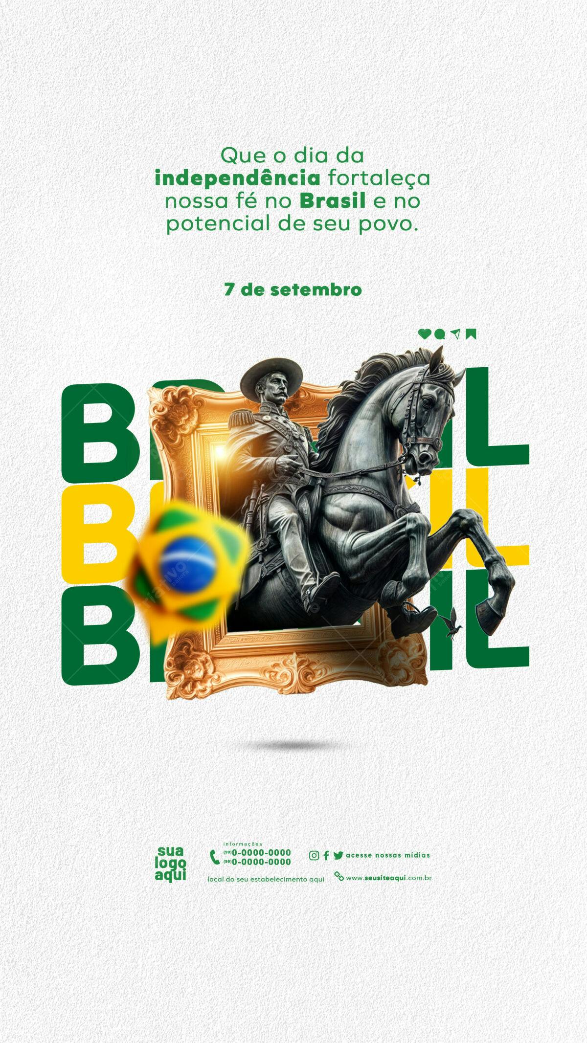 Flyer 7 de Setembro PSD Editável