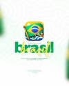 Brazilian independence day, september 7th, social media feed editable psd template h 2