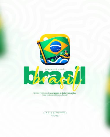 Dia da independência do brasil 07 de setembro social media feed psd editável h 2