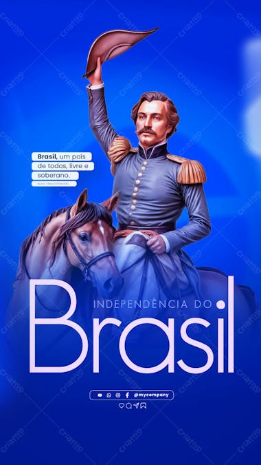 Dia da independência do brasil 07 de setembro social media feed psd editável j 2