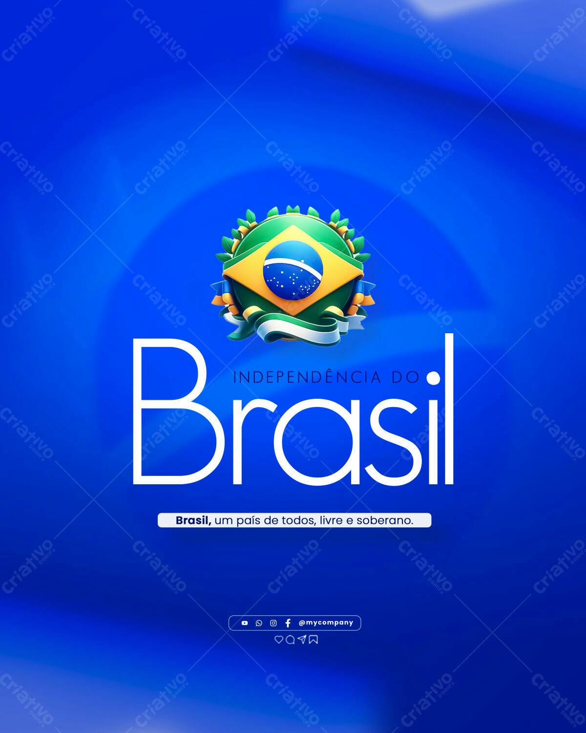 Postagem 7 de Setembro PSD Editável