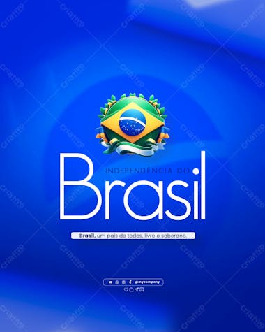 Dia da independência do brasil 07 de setembro social media feed psd editável j 5