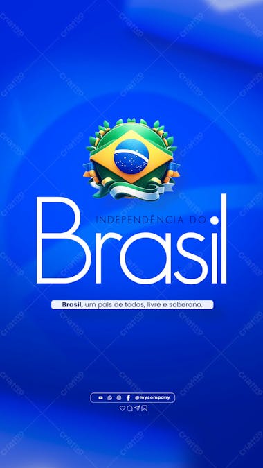 Dia da independência do brasil 07 de setembro social media feed psd editável j 6