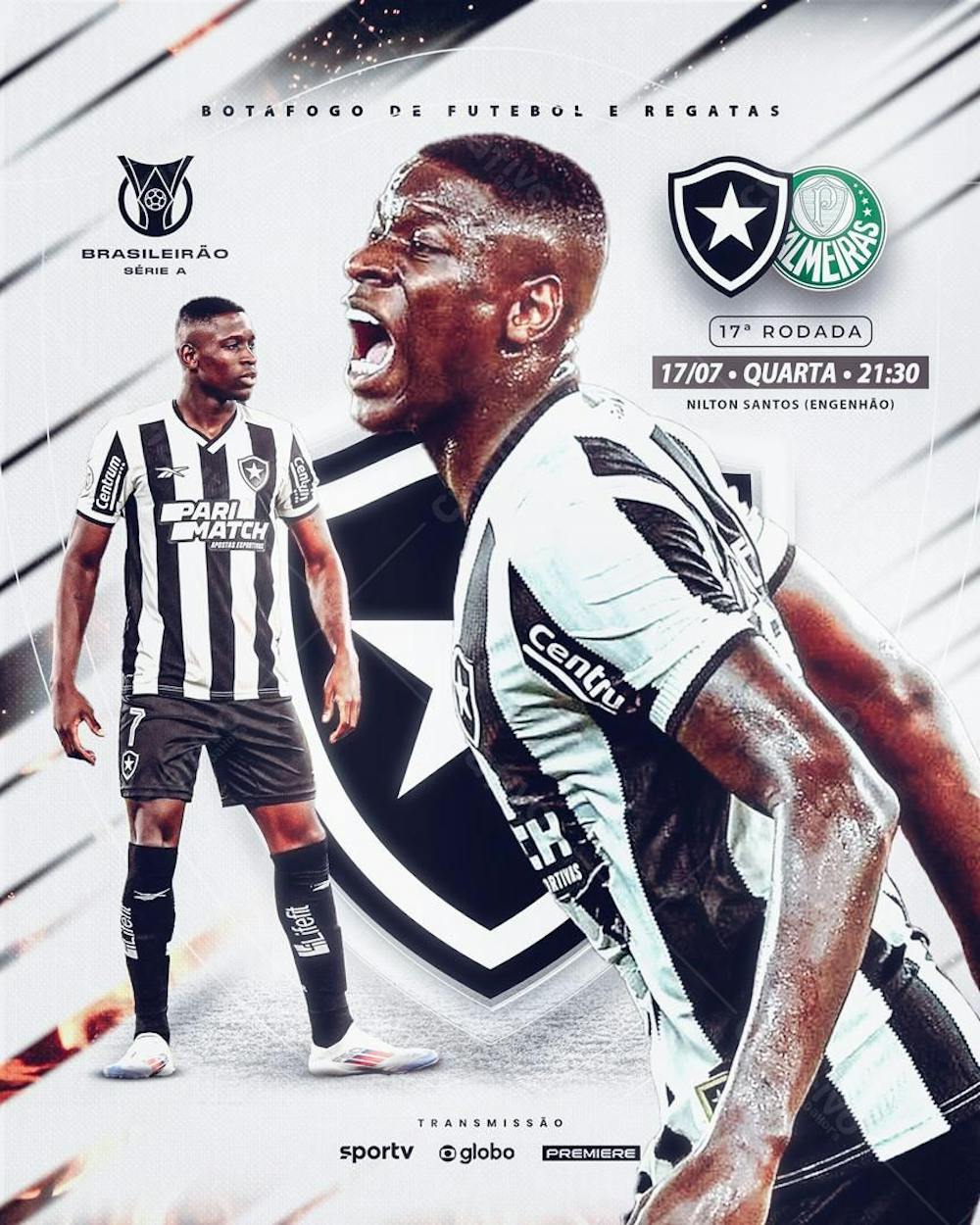 Arte Futebol Botafogo X Palmeiras