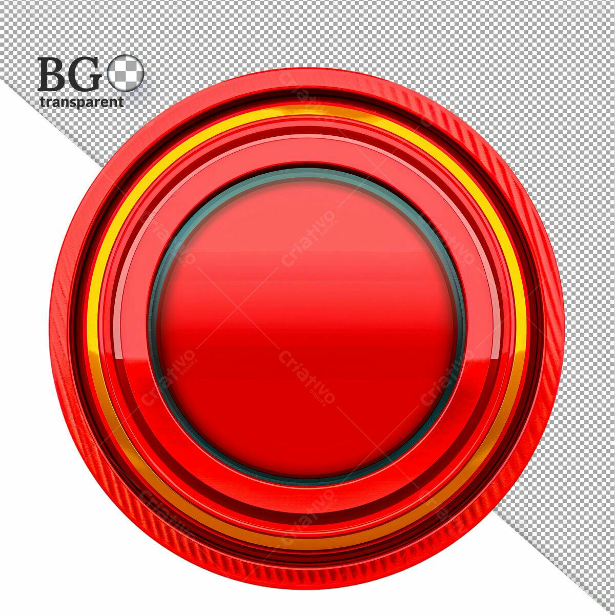 Selo Vermelho e Dourado PSD Editável
