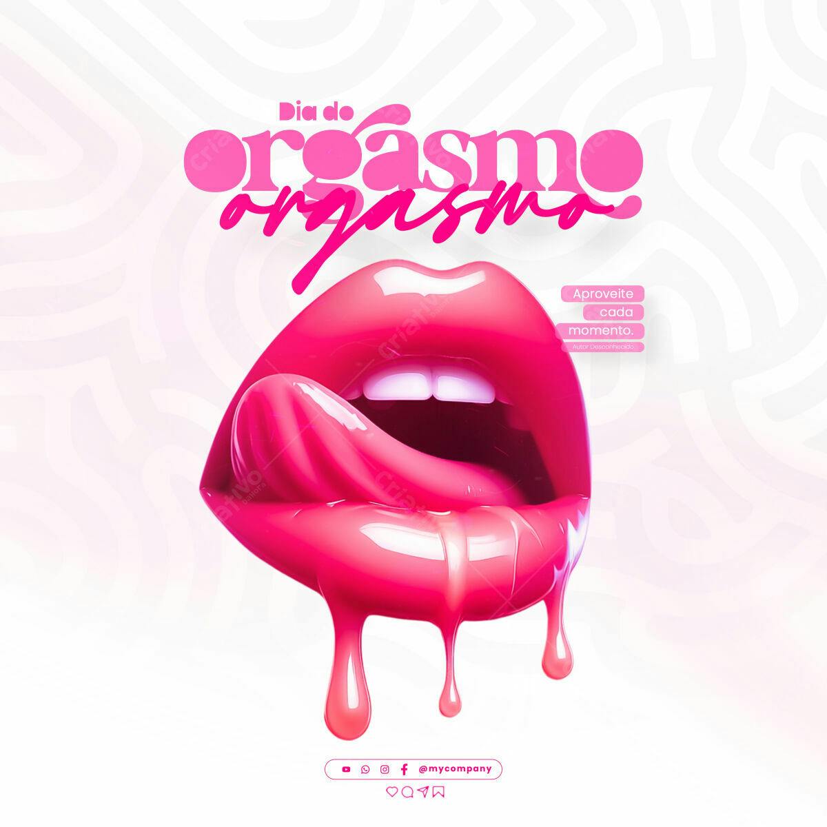 Flyer Dia do Orgasmo PSD Editável