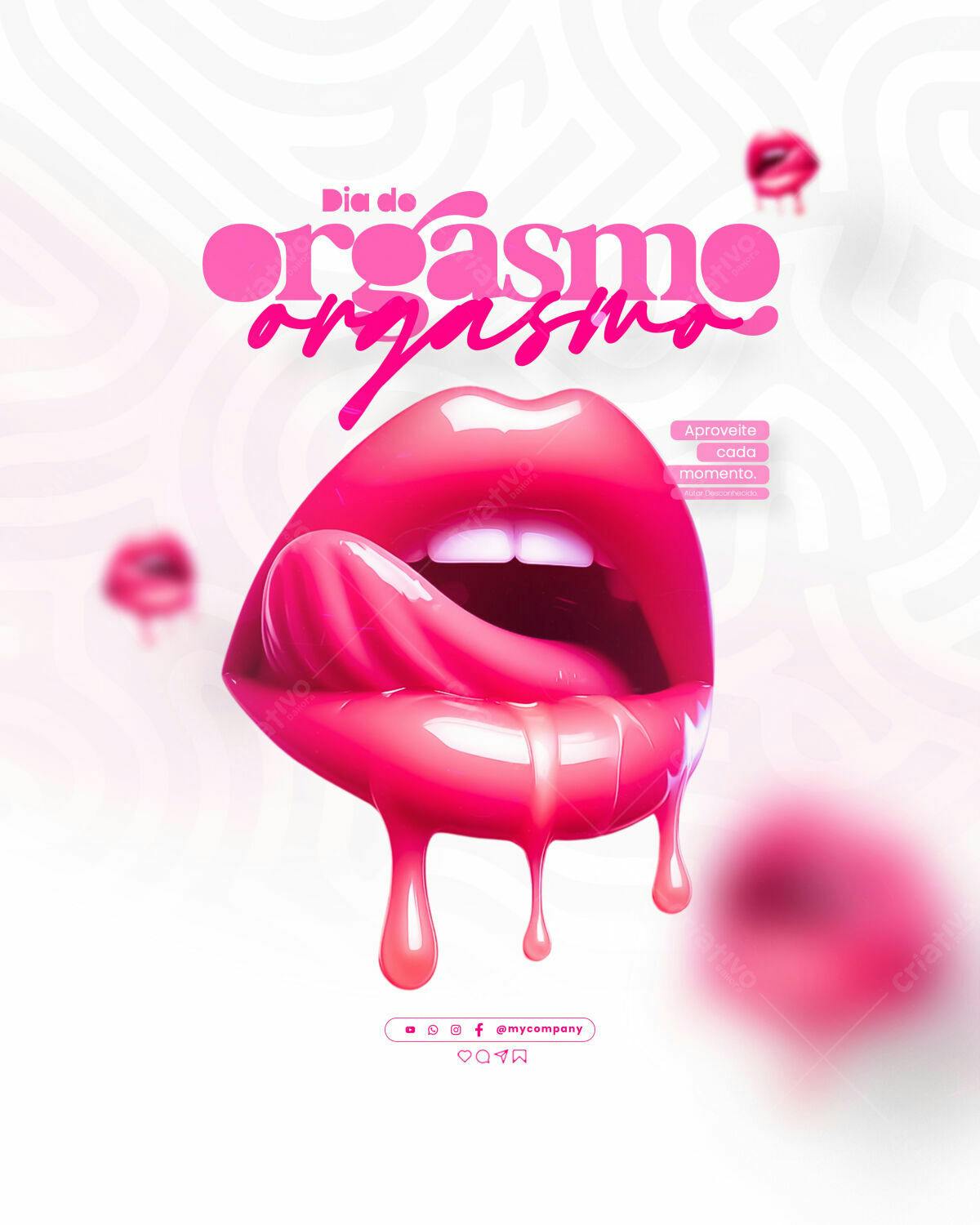 Flyer Dia do Orgasmo PSD Editável