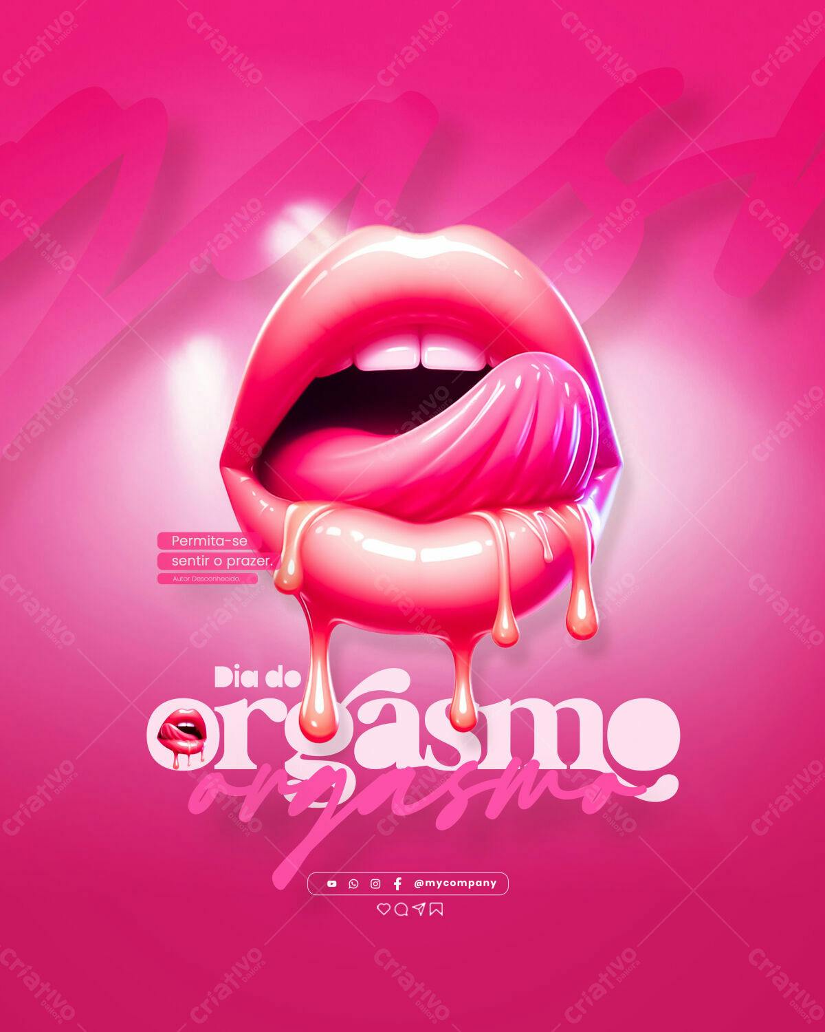 Flyer Dia do Orgasmo PSD Editável
