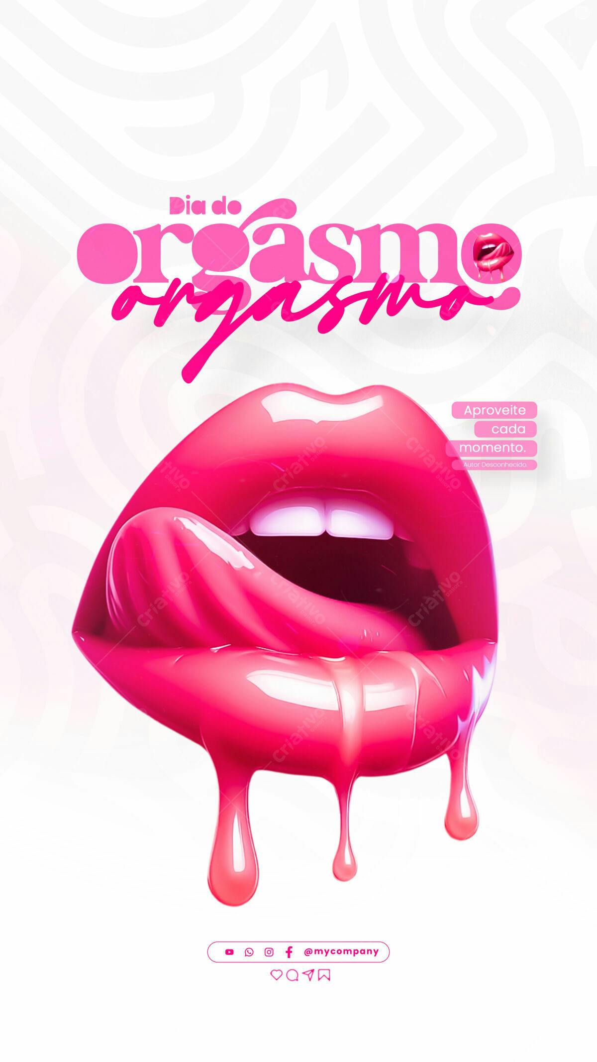 Flyer Dia do Orgasmo PSD Editável