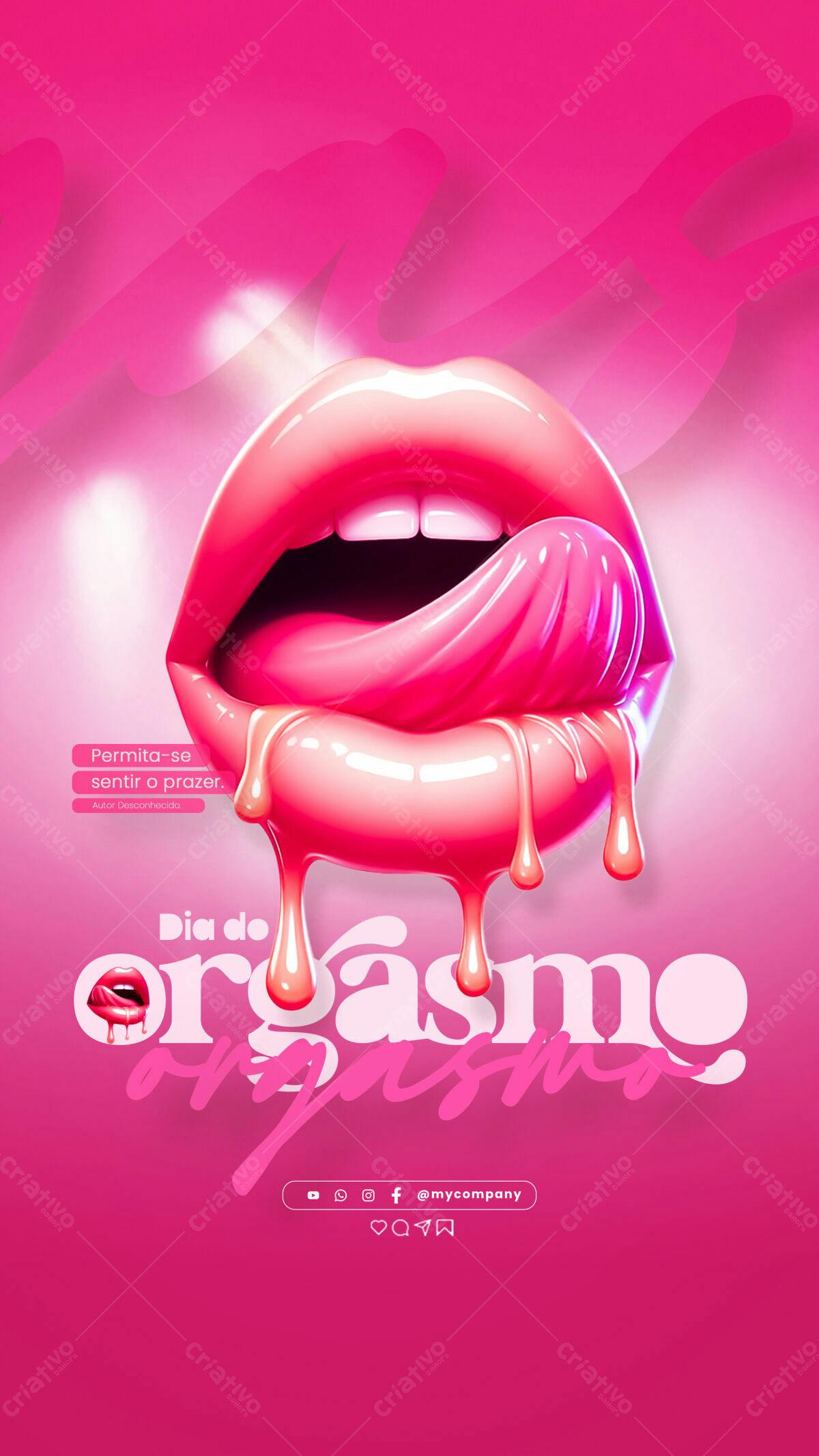 Flyer Dia do Orgasmo PSD Editável
