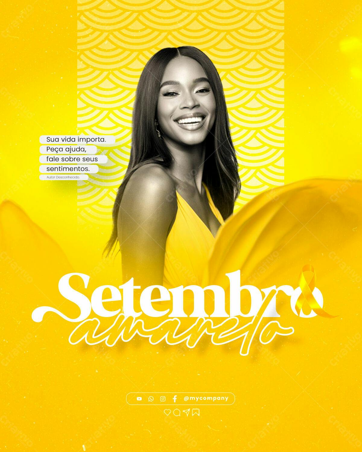Flyer Setembro Amarelo PSD Editável
