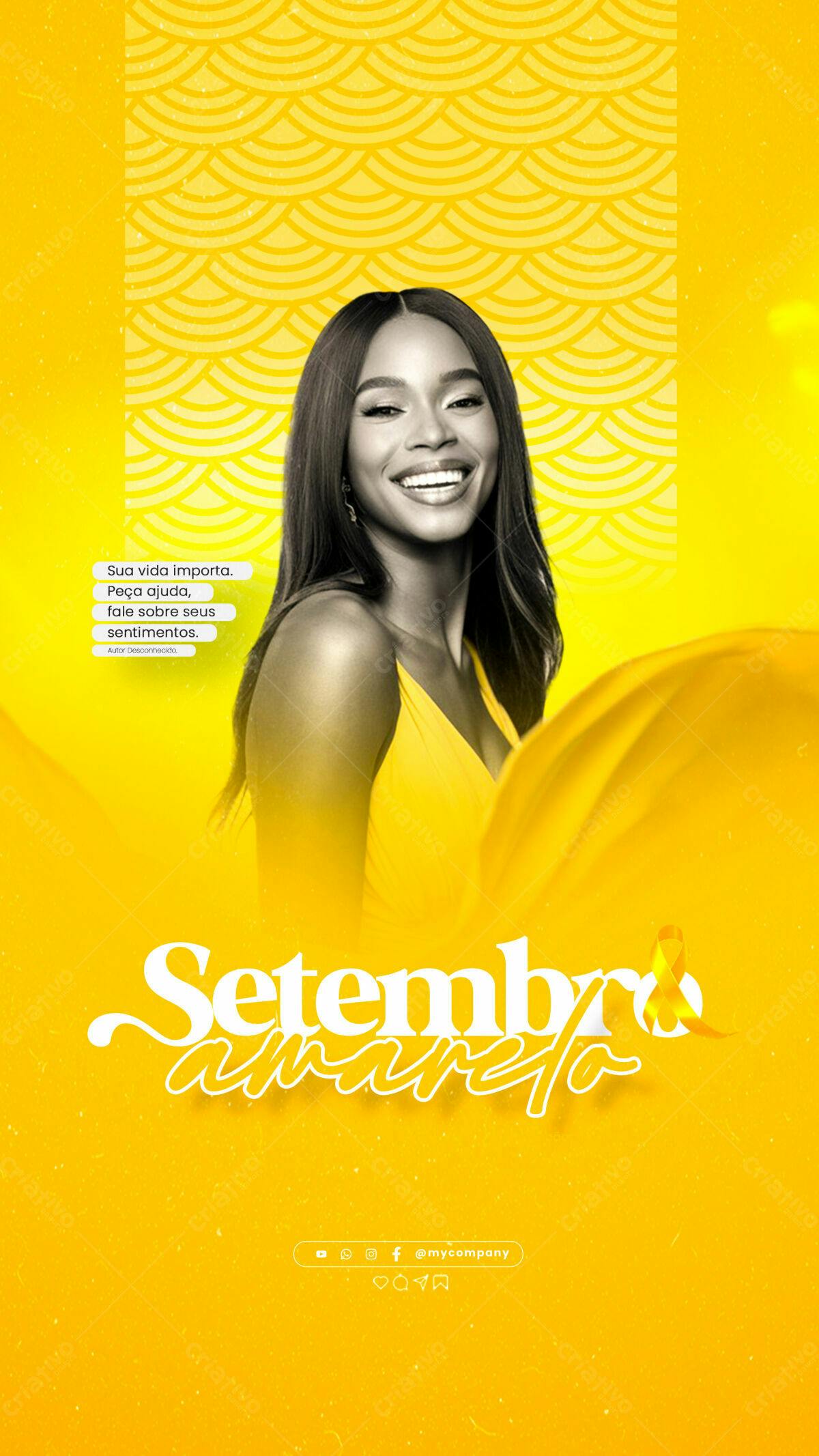Flyer Setembro Amarelo PSD Editável