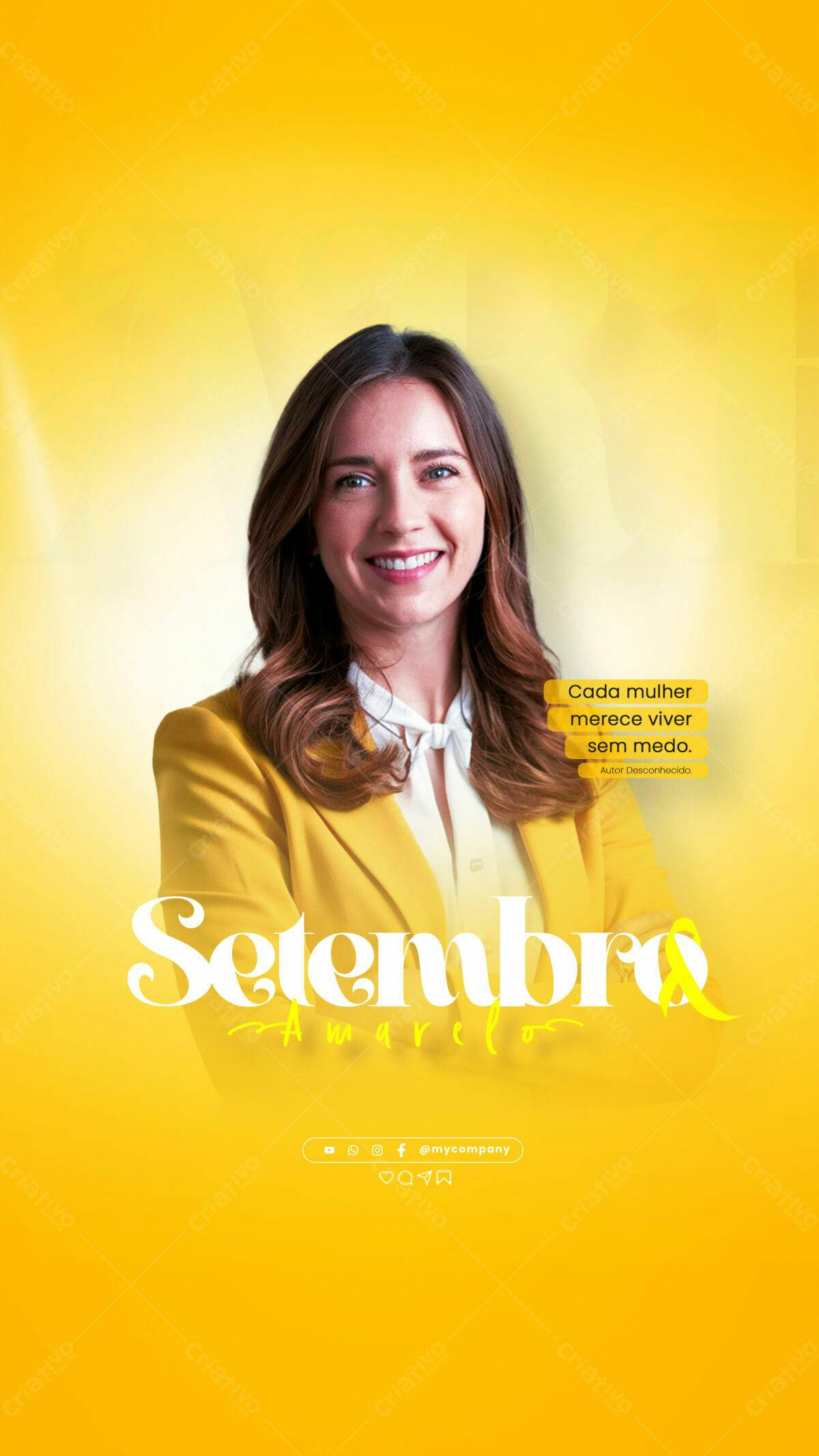 Poster Setembro Amarelo PSD Editável