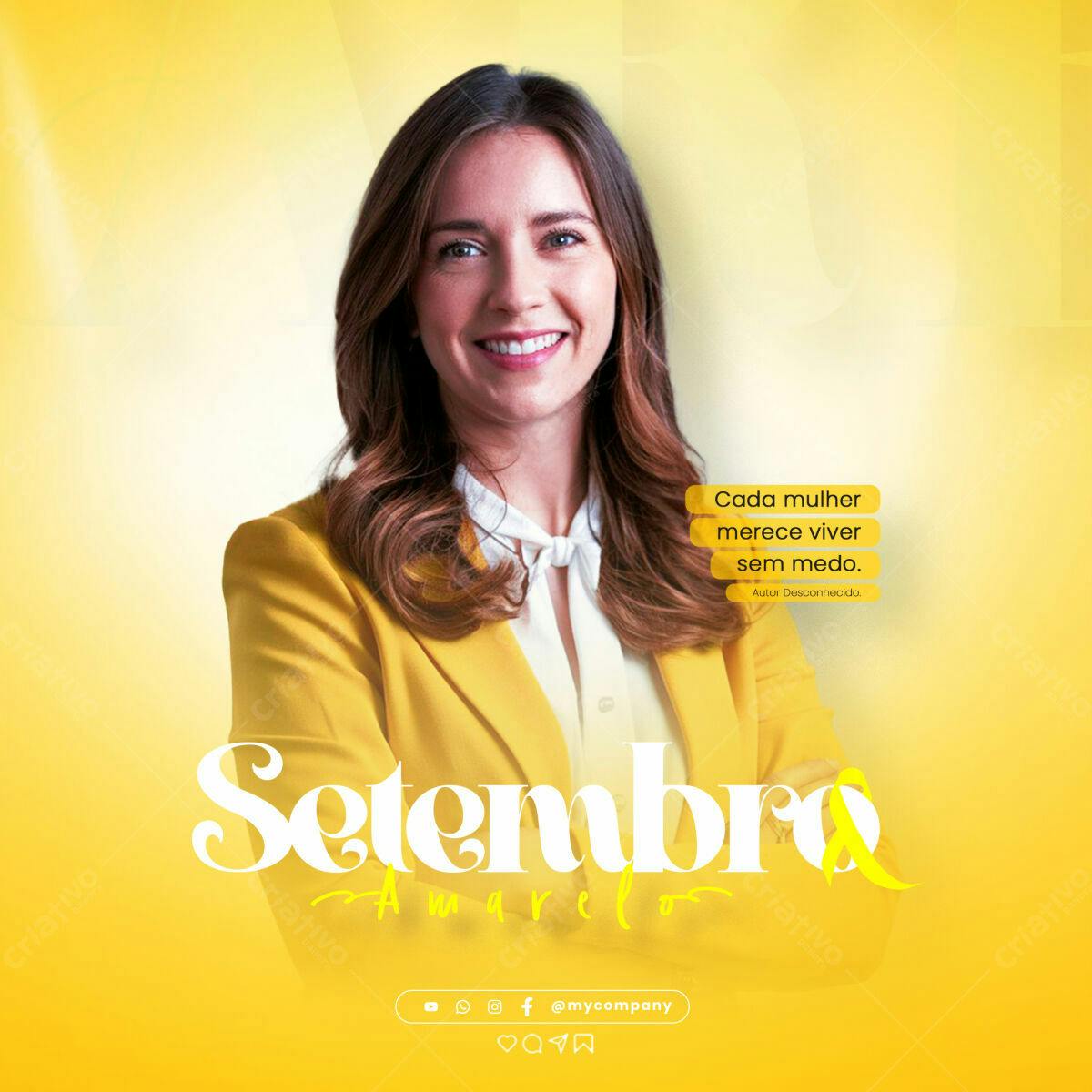 Postagem Setembro Amarelo PSD Editável
