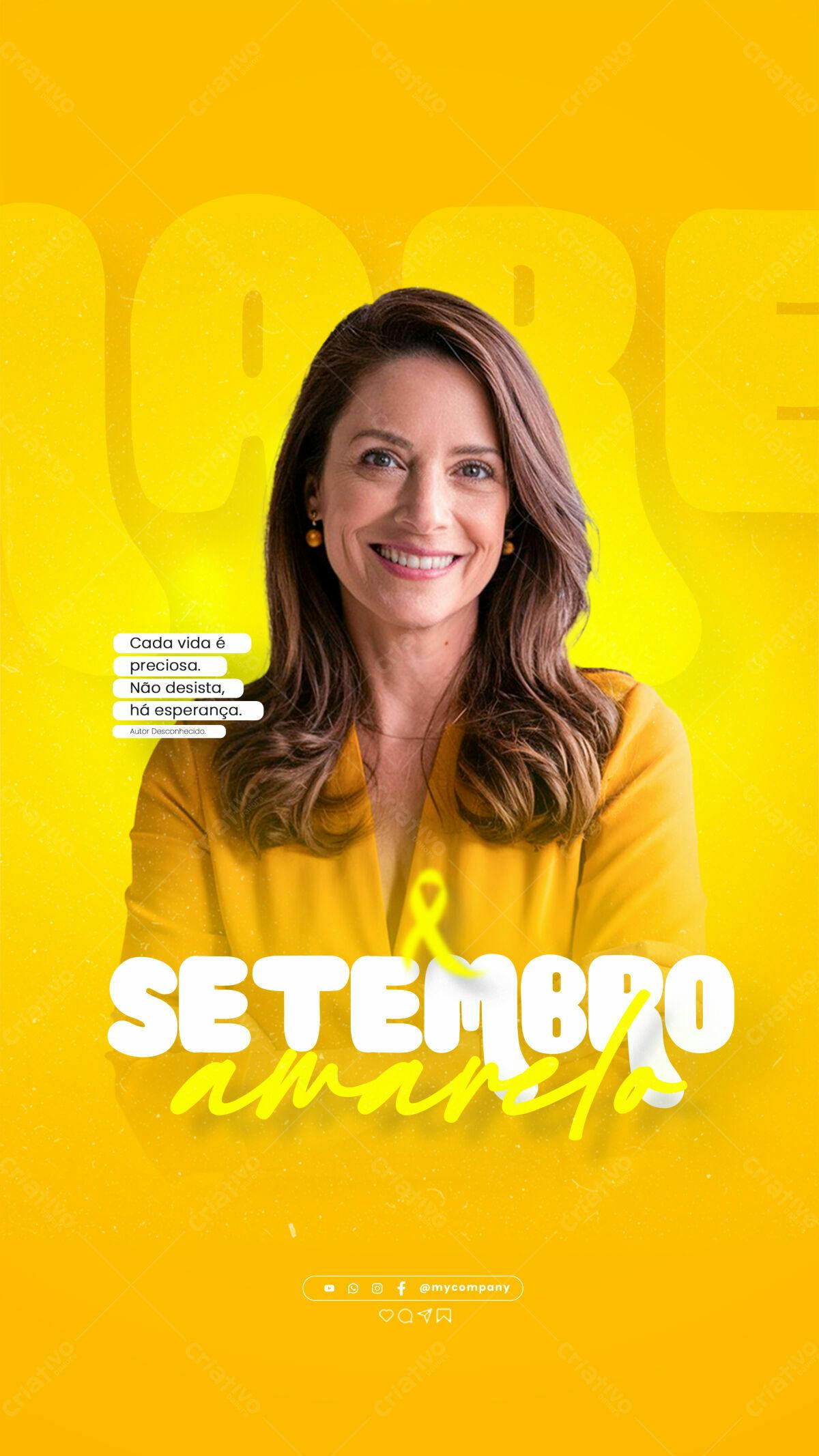 Flyer Setembro Amarelo PSD Editável