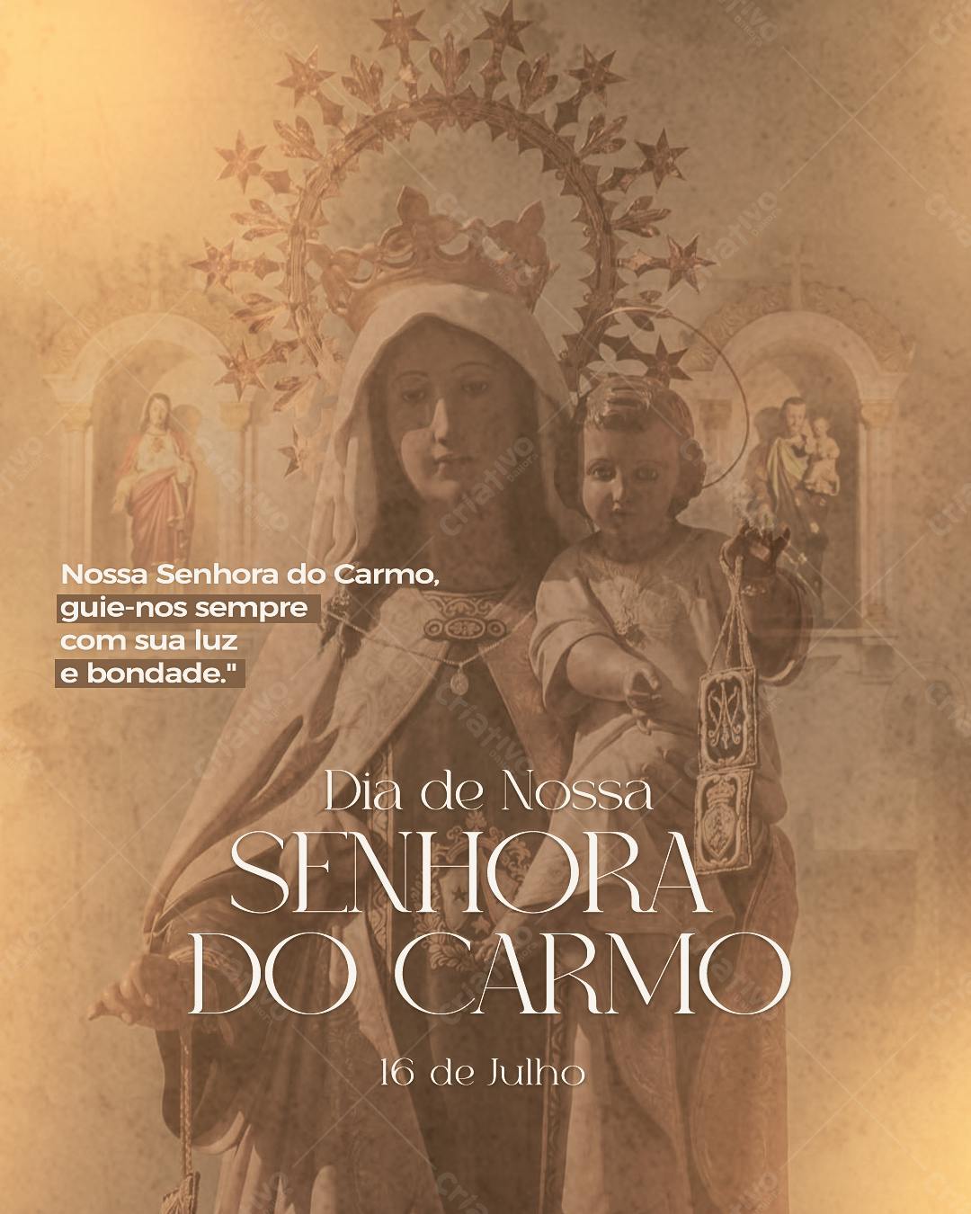 Flyer Dia de Nossa Senhora do Carmo PSD Editável