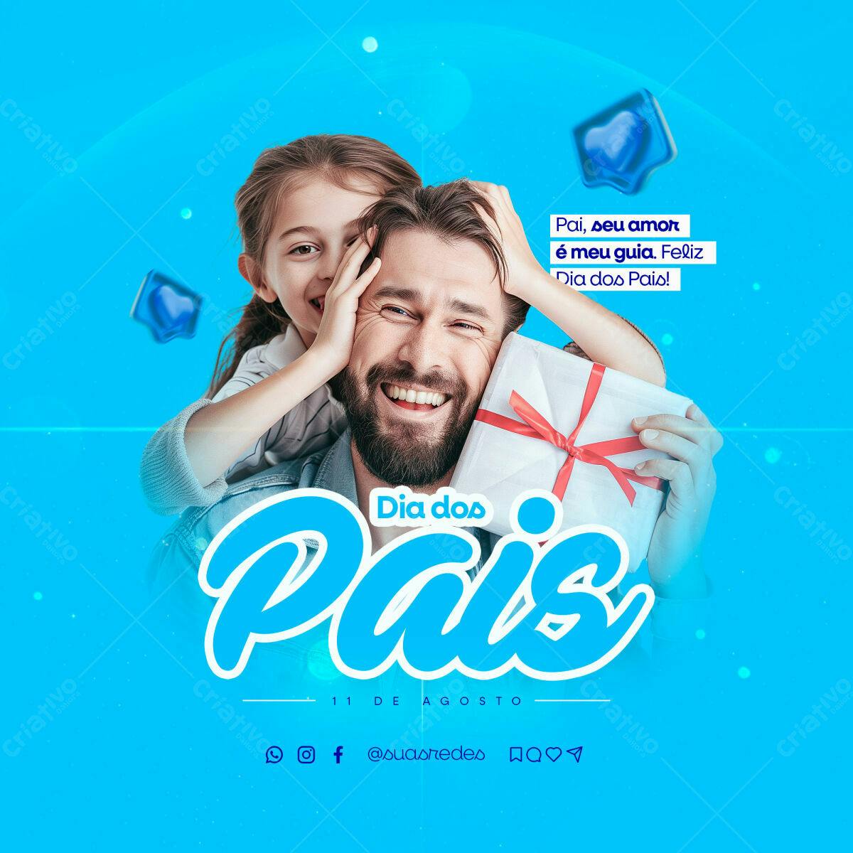 Postagem Dia dos Pais PSD Editável