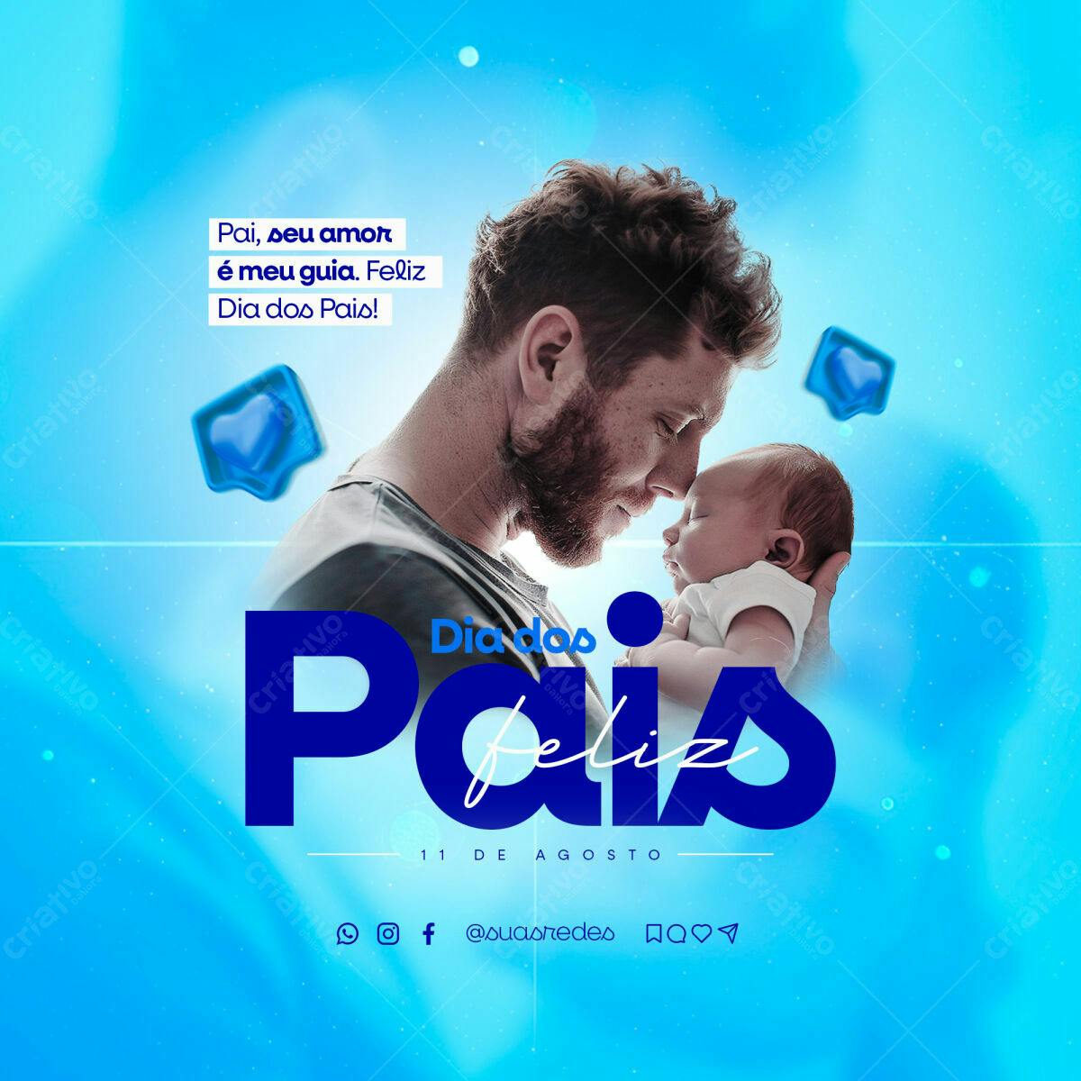 Post para Dia dos Pais PSD Editável
