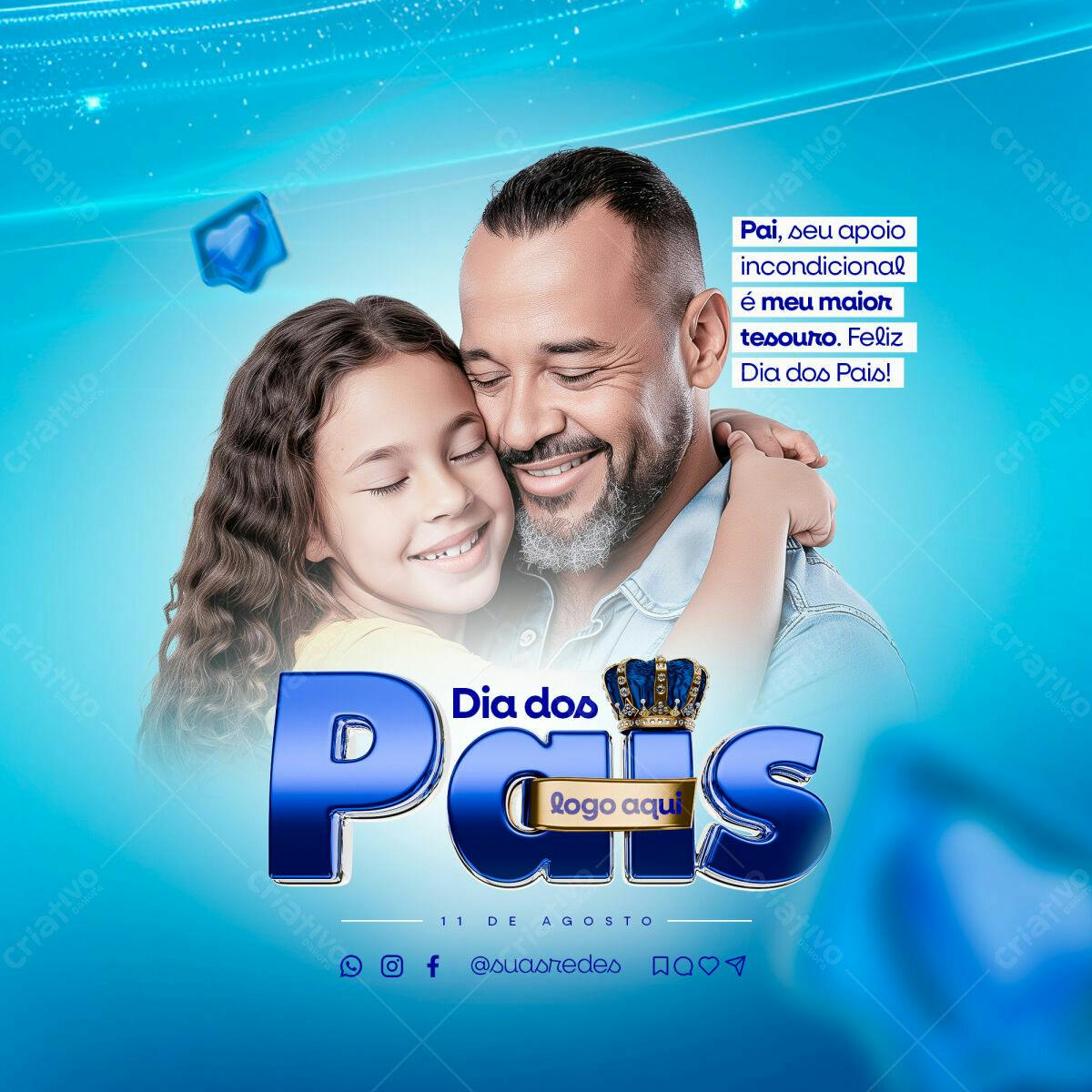 Postagem Dia dos Pais PSD Editável
