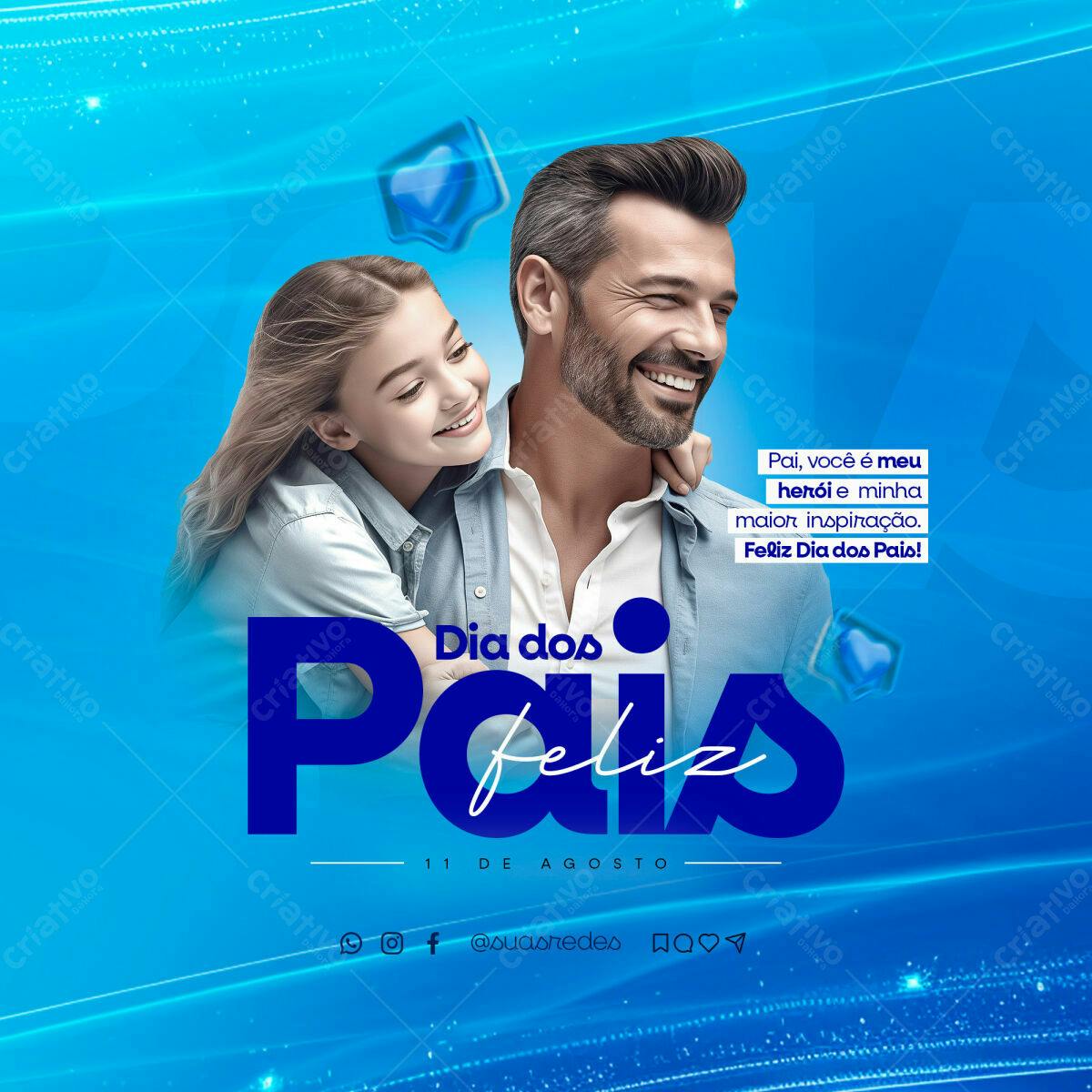 Postagem Dia dos Pais PSD Editável
