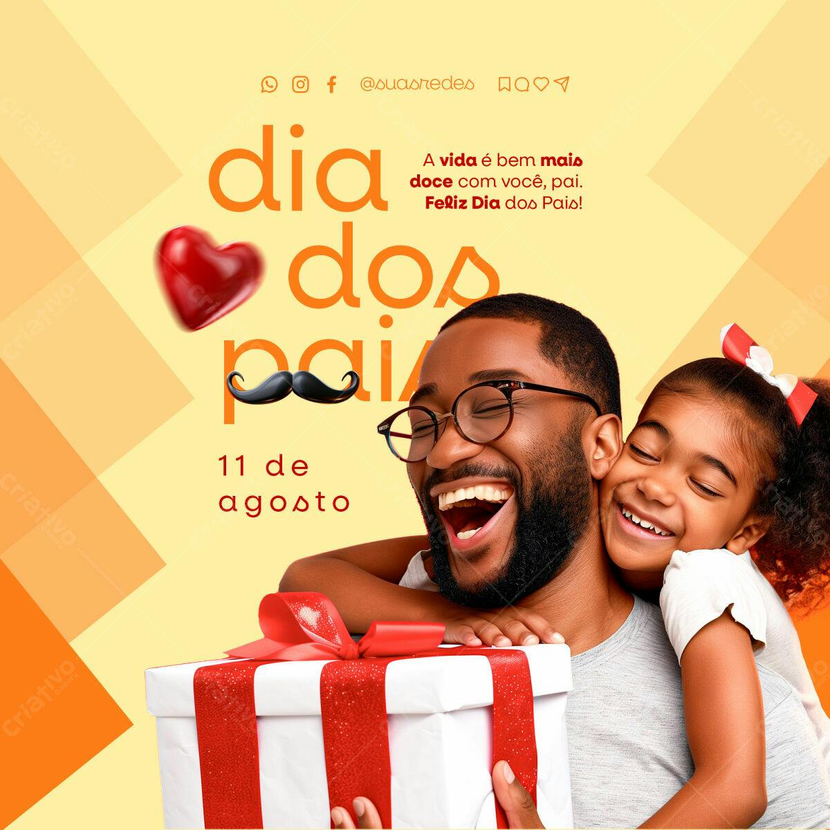 Flyer Dia dos Pais PSD Editável
