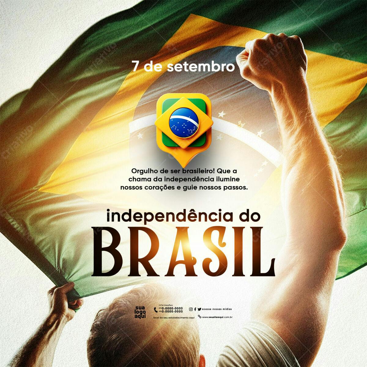 Flyer Independência do Brasil PSD Editável