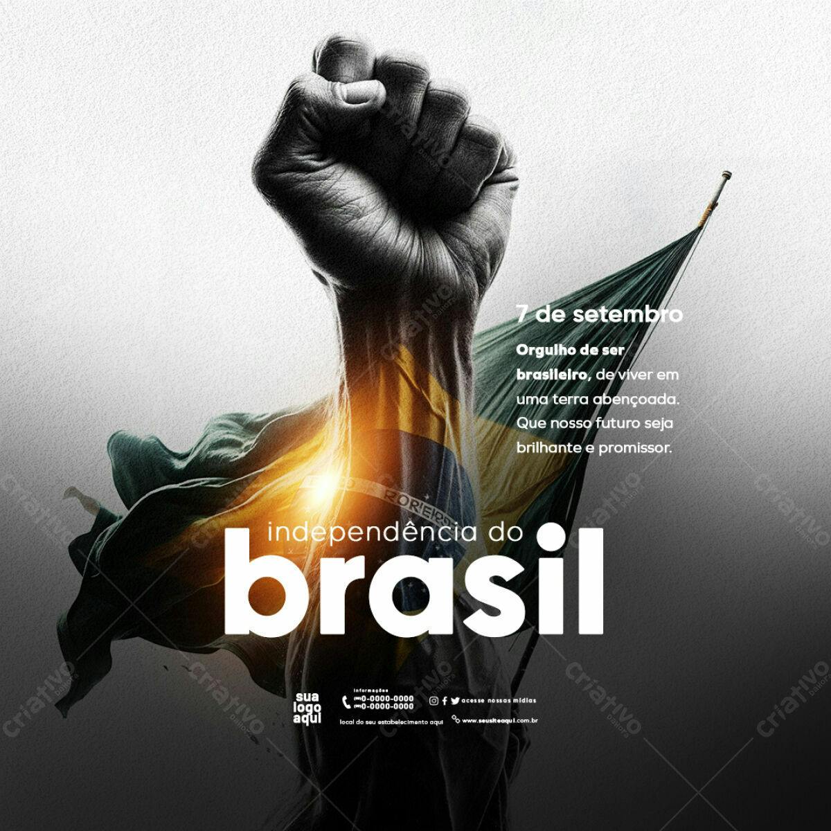 Flyer Independência do Brasil PSD Editável