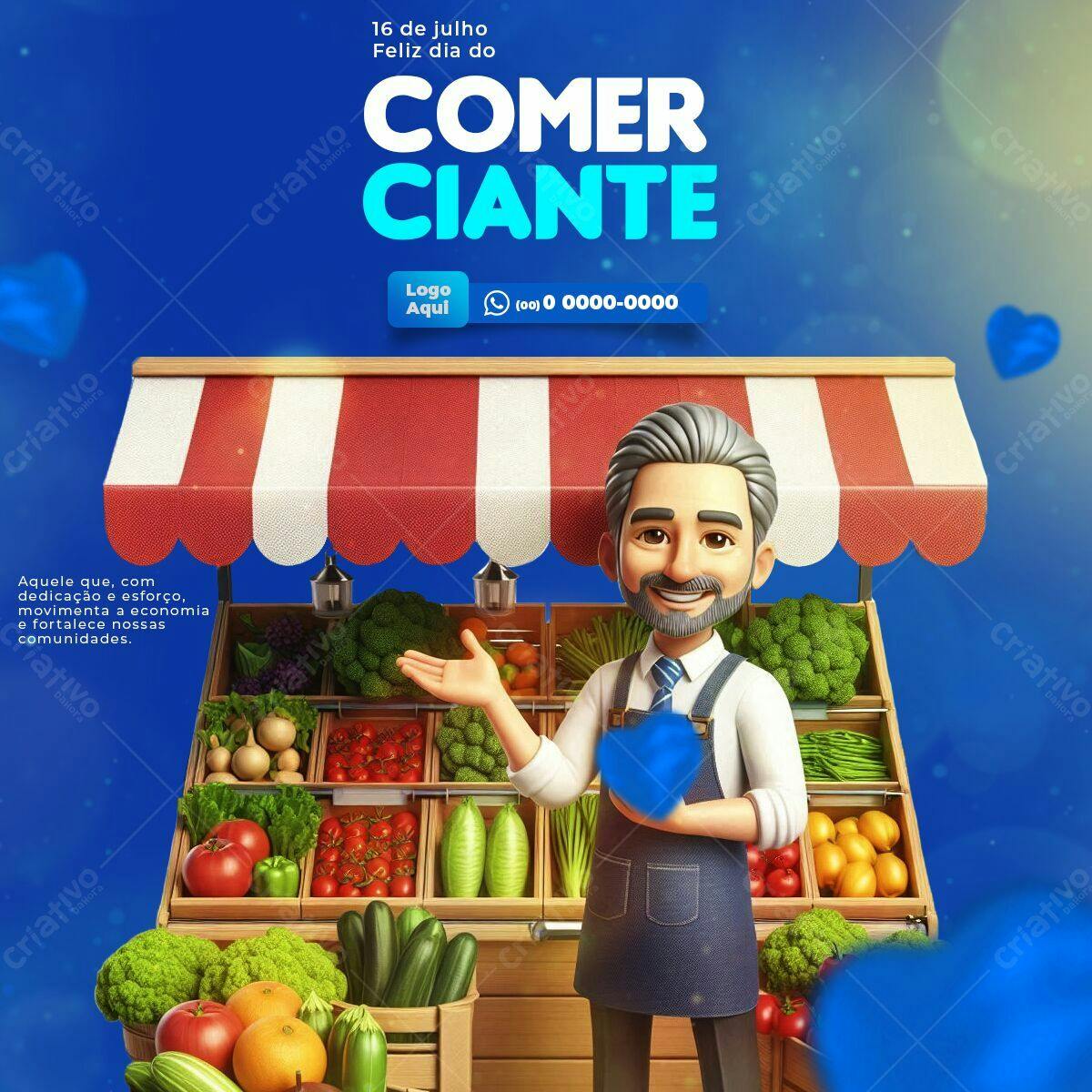 Flyer Dia do Comerciante PSD Editável