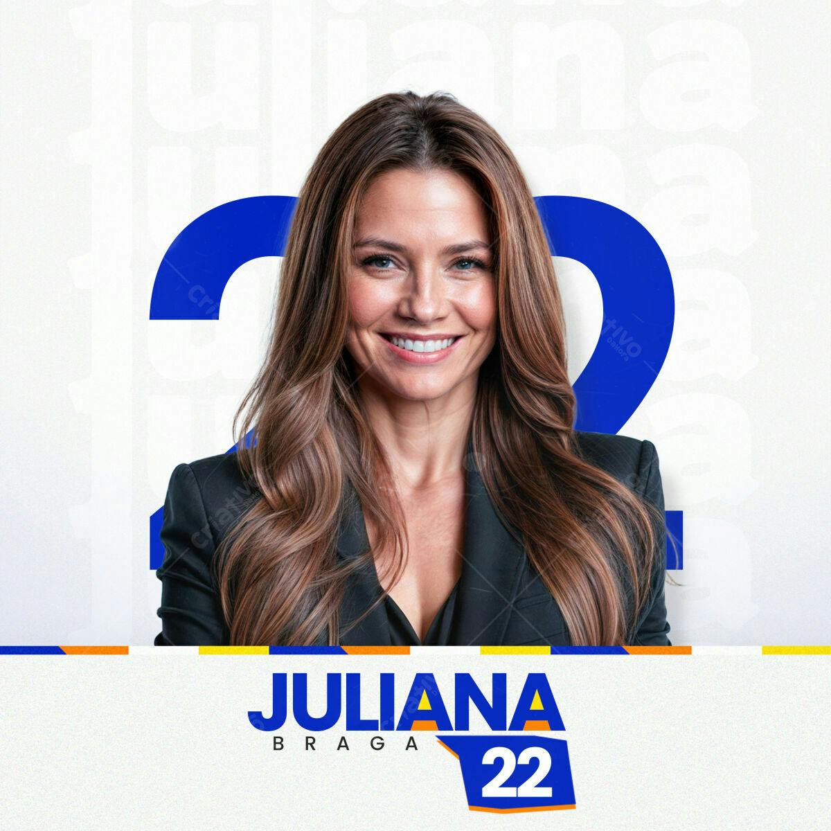 Banner Eleitoral Juliana Braga 22 PSD Editável