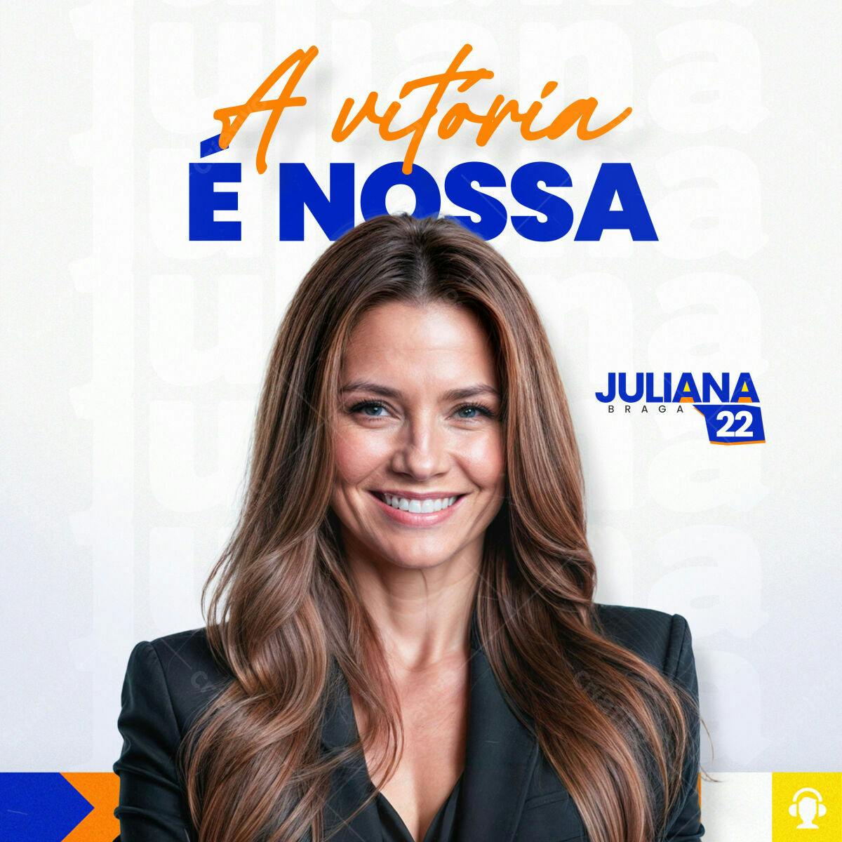 Imagem de Campanha Política Juliana Braga 22 PSD Editável