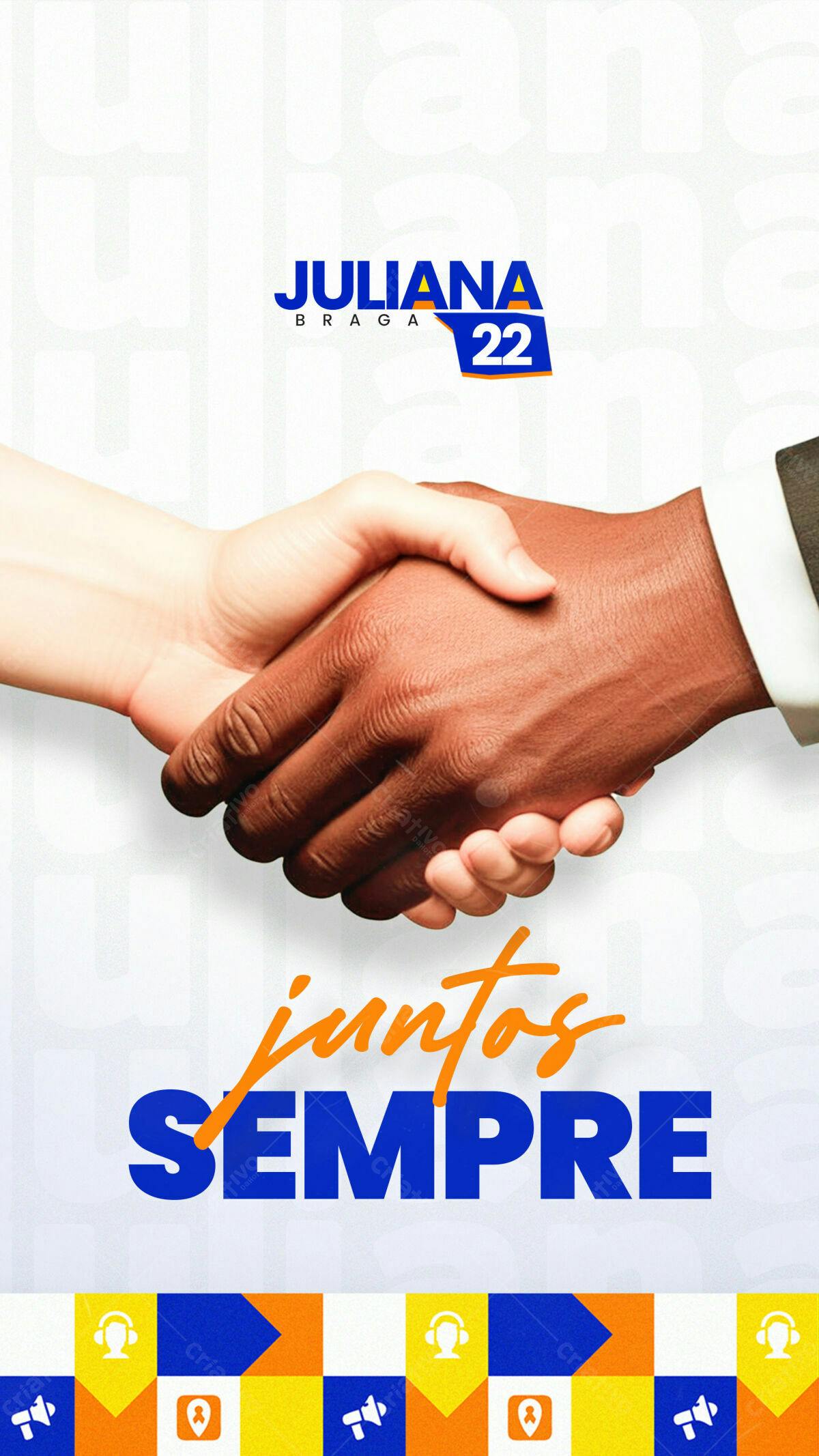 Flyer Campanha Política Juliana Braga 22 PSD Editável