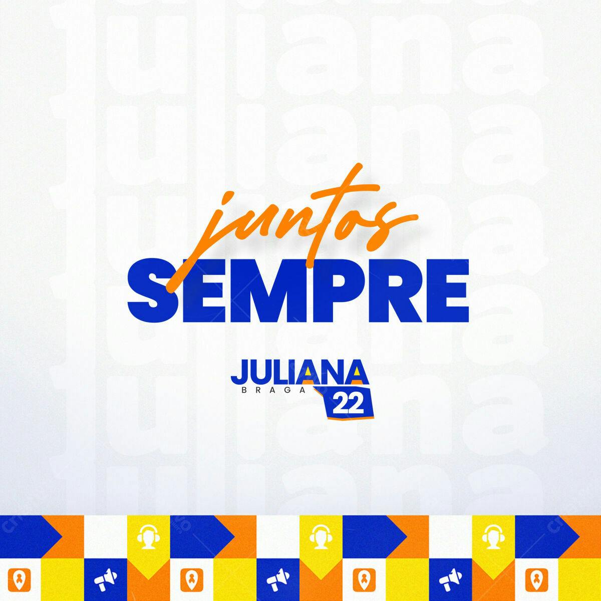 Flyer para Campanha Política Juliana Braga 22 PSD Editável