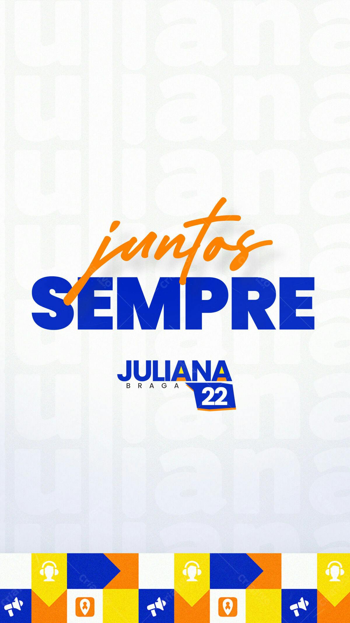 Flyer de Campanha Política Juliana Braga 22 PSD Editável