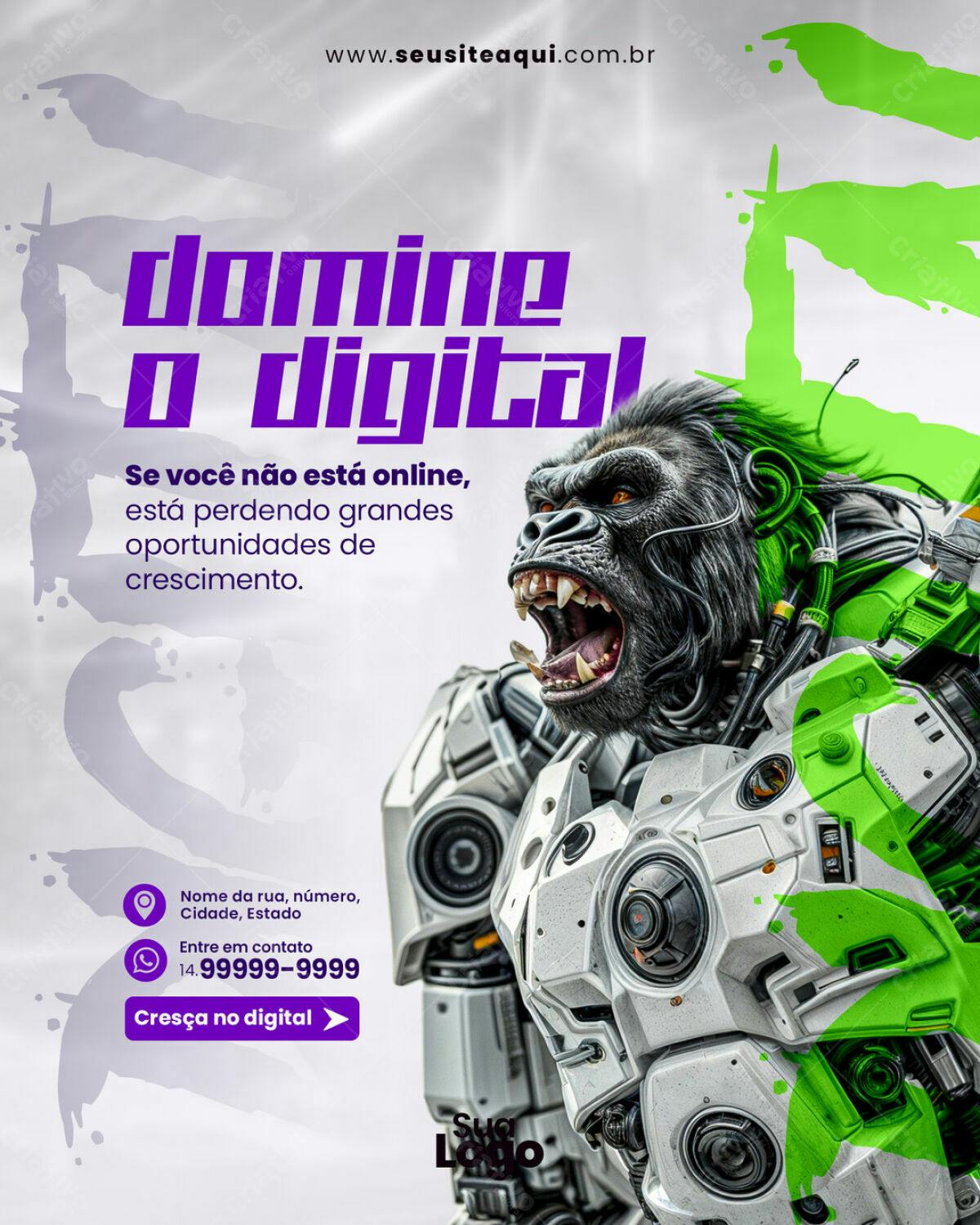 Flyer Marketing Digital PSD Editável