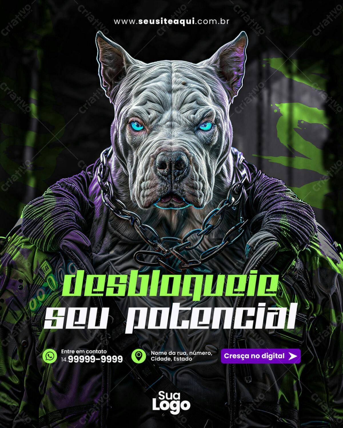 Flyer Desbloqueie seu Potencial PSD Editável