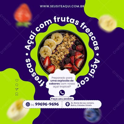 Feed Quadrado Açaíteria Sorveteria 06