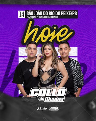 Hoje collo de menina (feed e stories)