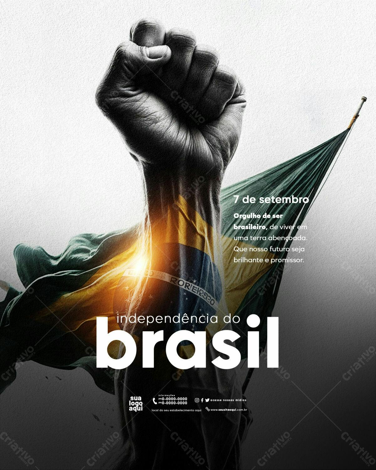 Flyer Independência do Brasil PSD Editável
