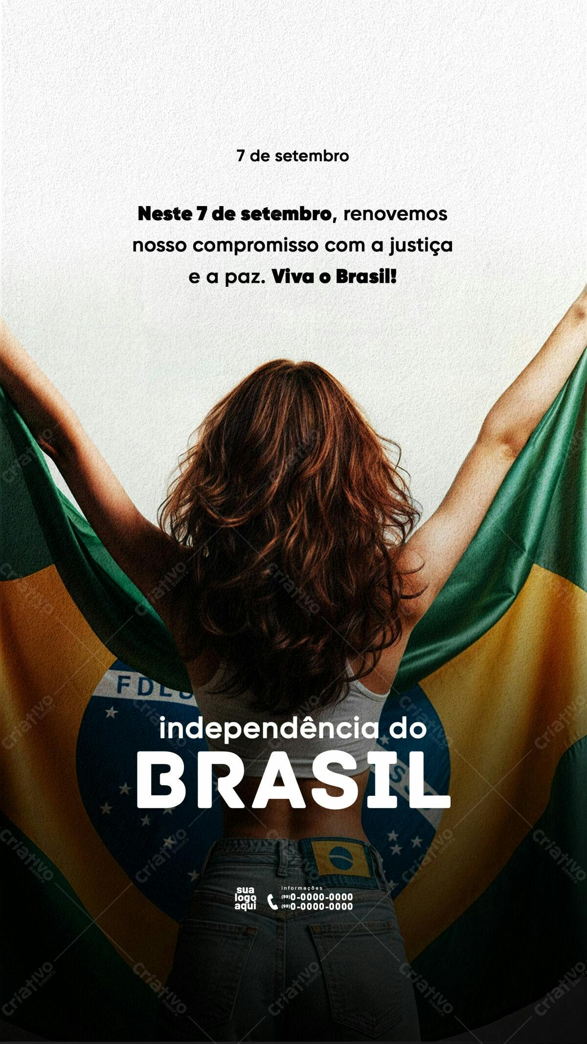 Flyer para Independência do Brasil PSD Editável