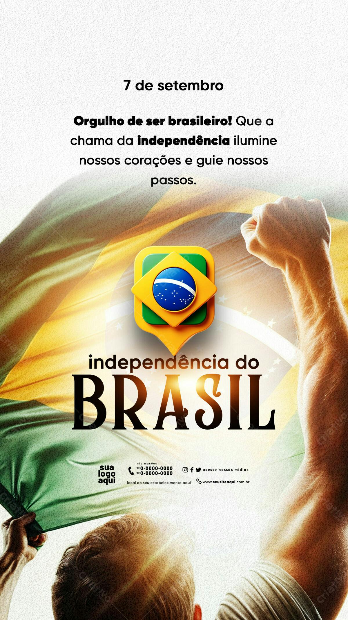 Flyer Independência do Brasil PSD Editável