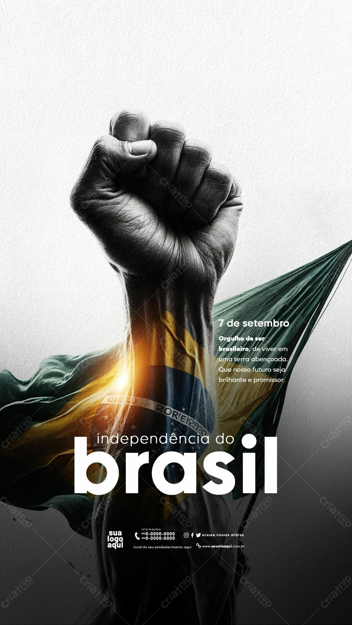 Flyer Independência do Brasil PSD Editável