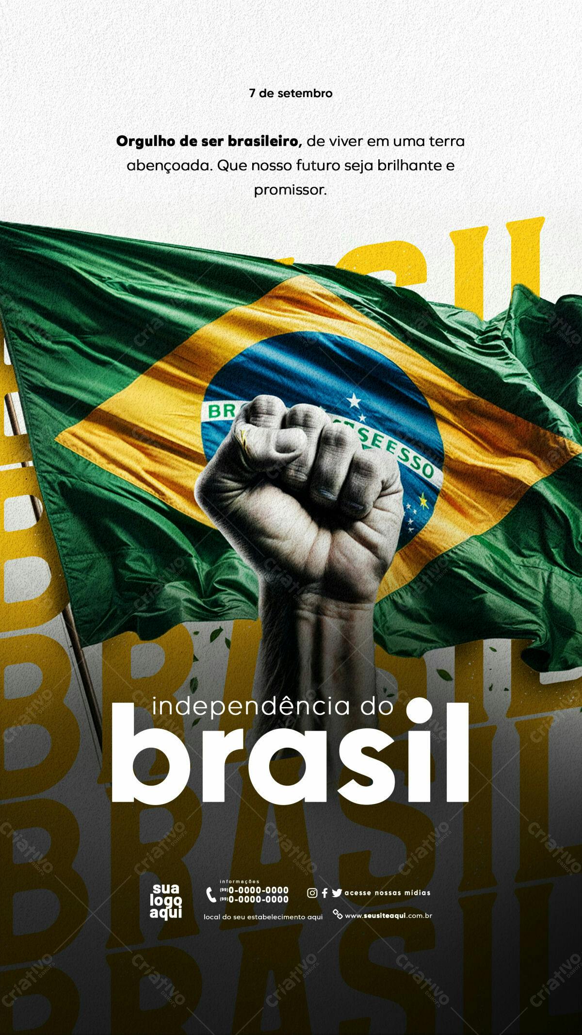 Flyer para 7 de Setembro PSD Editável