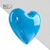 Blue 3d heart for composition