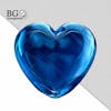 Blue 3d heart for composition