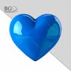 Blue heart 3d for composition