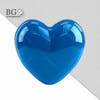 Blue heart 3d for composition